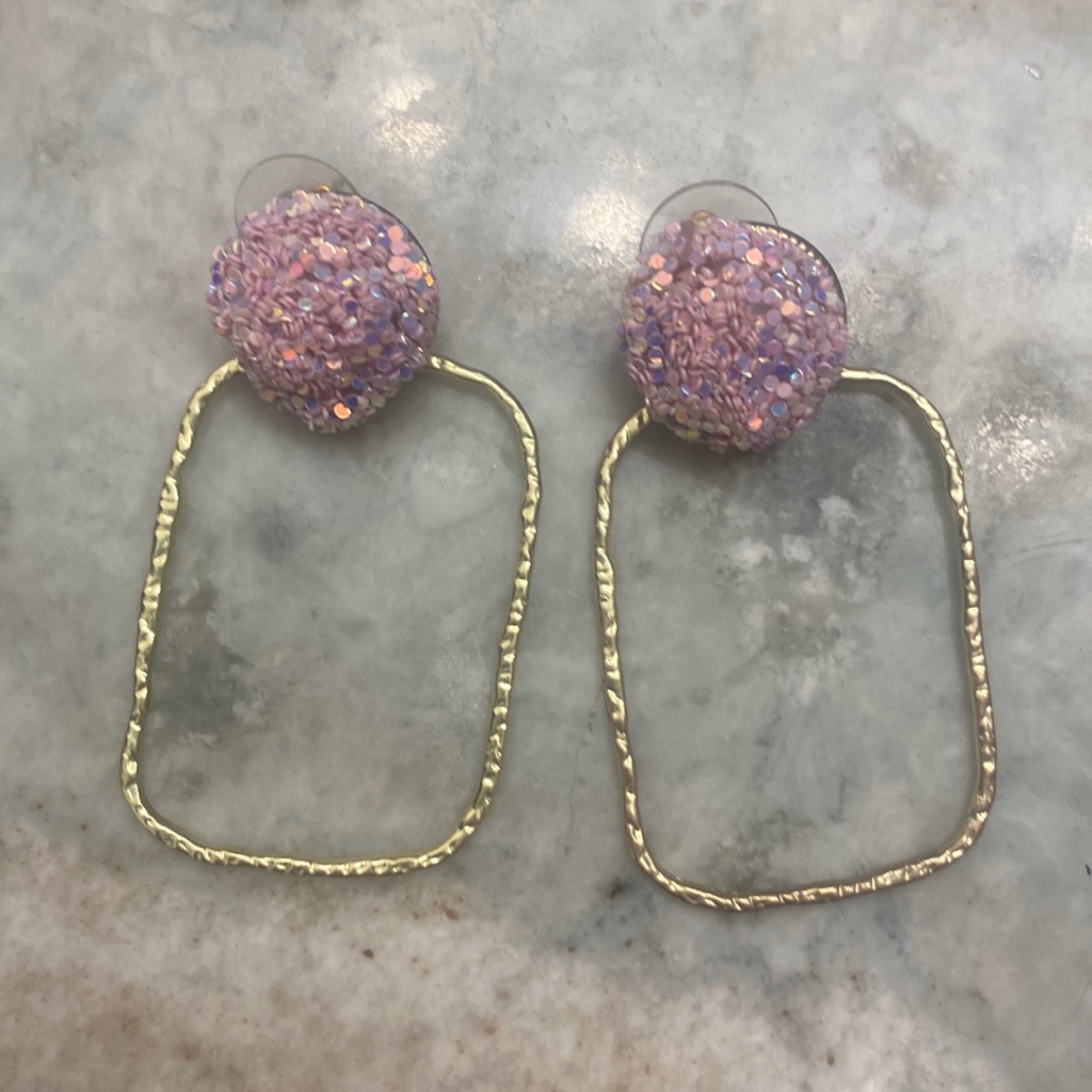 Glitter Statement Earring